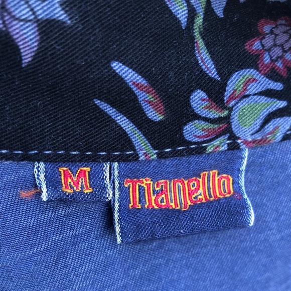 Tianello Blue and Purple Floral Button Down Shirt - Picture 12 of 12